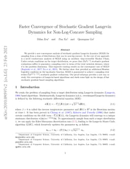 Faster Convergence of Stochastic Gradient Langevin Dynamics for
  Non-Log-Concave Sampling