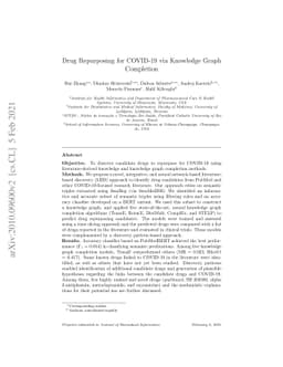 Drug Repurposing for COVID-19 via Knowledge Graph Completion