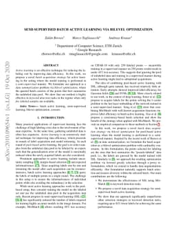 Semi-supervised Batch Active Learning via Bilevel Optimization