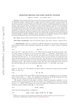 Operator Shifting for Noisy Elliptic Systems