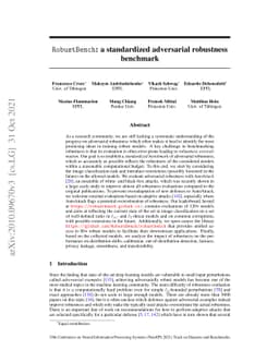 RobustBench: a standardized adversarial robustness benchmark