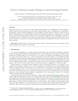 A Survey of Machine Learning Techniques in Adversarial Image Forensics
