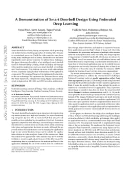 A Demonstration of Smart Doorbell Design Using Federated Deep Learning