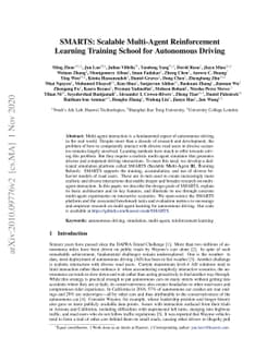 SMARTS: Scalable Multi-Agent Reinforcement Learning Training School for
  Autonomous Driving