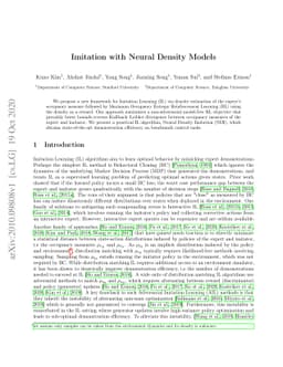 Imitation with Neural Density Models