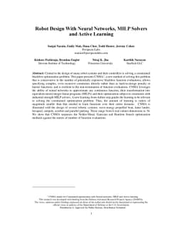 Robot Design With Neural Networks, MILP Solvers and Active Learning