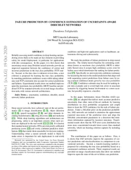 Failure Prediction by Confidence Estimation of Uncertainty-Aware
  Dirichlet Networks