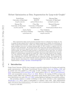 Robust Optimization as Data Augmentation for Large-scale Graphs