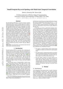 Small-Footprint Keyword Spotting with Multi-Scale Temporal Convolution