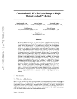 Convolutional-LSTM for Multi-Image to Single Output Medical Prediction