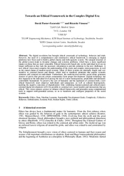 Towards an Ethical Framework in the Complex Digital Era