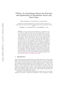 TTPLA: An Aerial-Image Dataset for Detection and Segmentation of
  Transmission Towers and Power Lines
