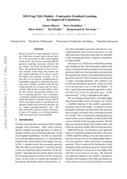 SOrT-ing VQA Models : Contrastive Gradient Learning for Improved
  Consistency