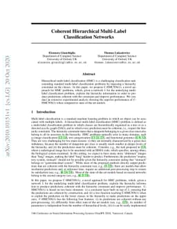 Coherent Hierarchical Multi-Label Classification Networks