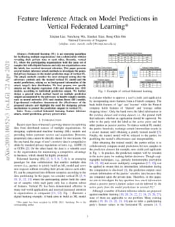 Feature Inference Attack on Model Predictions in Vertical Federated
  Learning