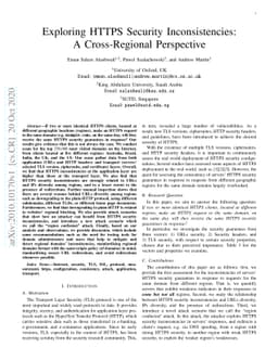 Exploring HTTPS Security Inconsistencies: A Cross-Regional Perspective