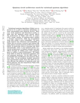 Quantum circuit architecture search for variational quantum algorithms