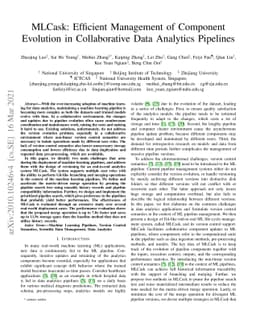 MLCask: Efficient Management of Component Evolution in Collaborative
  Data Analytics Pipelines