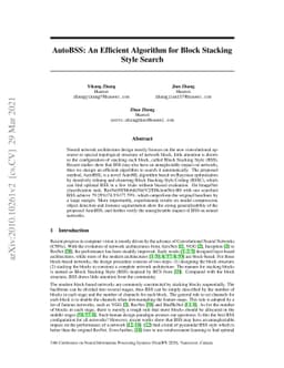 AutoBSS: An Efficient Algorithm for Block Stacking Style Search