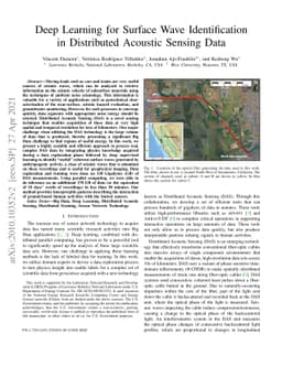 Deep Learning for Surface Wave Identification in Distributed Acoustic
  Sensing Data