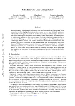 A Benchmark for Lease Contract Review