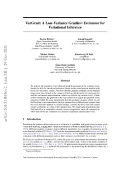 VarGrad: A Low-Variance Gradient Estimator for Variational Inference