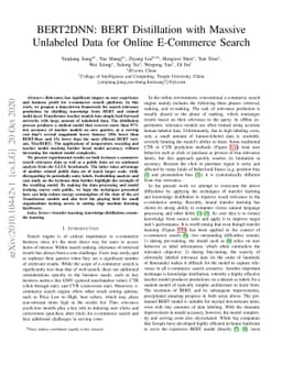 BERT2DNN: BERT Distillation with Massive Unlabeled Data for Online
  E-Commerce Search