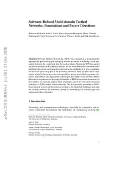 Software-Defined Multi-domain Tactical Networks: Foundations and Future
  Directions