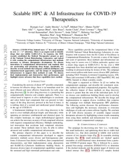 Scalable HPC and AI Infrastructure for COVID-19 Therapeutics
