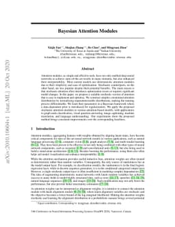 Bayesian Attention Modules