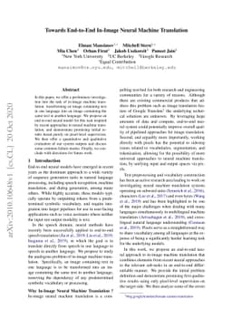 Towards End-to-End In-Image Neural Machine Translation