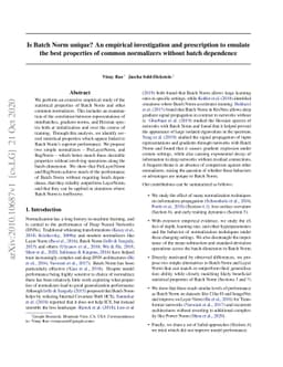 Is Batch Norm unique? An empirical investigation and prescription to
  emulate the best properties of common normalizers without batch dependence