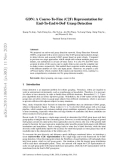 GDN: A Coarse-To-Fine (C2F) Representation for End-To-End 6-DoF Grasp
  Detection