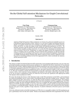 On the Global Self-attention Mechanism for Graph Convolutional Networks