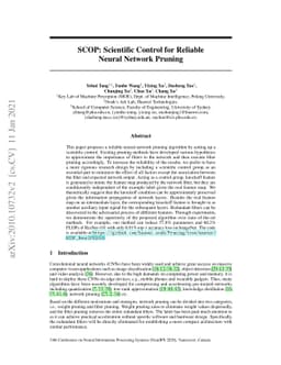 SCOP: Scientific Control for Reliable Neural Network Pruning