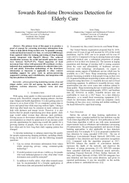 Towards Real-time Drowsiness Detection for Elderly Care