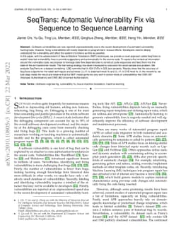 SeqTrans: Automatic Vulnerability Fix via Sequence to Sequence Learning