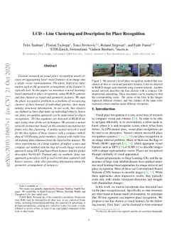 LCD -- Line Clustering and Description for Place Recognition