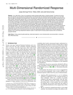 Multi-Dimensional Randomized Response