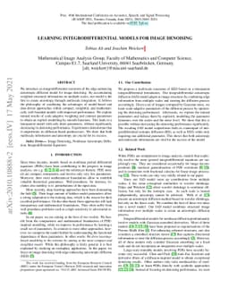 Learning Integrodifferential Models for Image Denoising