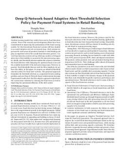 Deep Q-Network-based Adaptive Alert Threshold Selection Policy for
  Payment Fraud Systems in Retail Banking