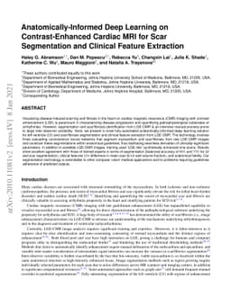 Anatomically-Informed Deep Learning on Contrast-Enhanced Cardiac MRI for
  Scar Segmentation and Clinical Feature Extraction