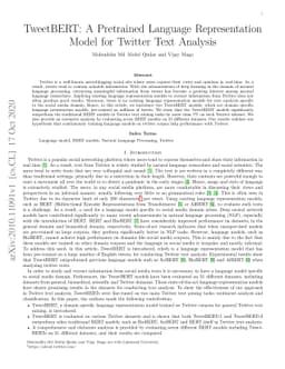 TweetBERT: A Pretrained Language Representation Model for Twitter Text
  Analysis