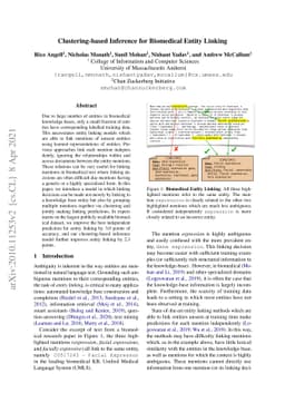 Clustering-based Inference for Biomedical Entity Linking