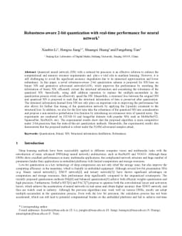 Robustness-aware 2-bit quantization with real-time performance for
  neural network