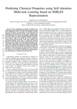 Predicting Chemical Properties using Self-Attention Multi-task Learning
  based on SMILES Representation