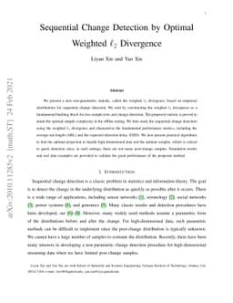 Sequential Change Detection by Optimal Weighted $\ell_2$ Divergence