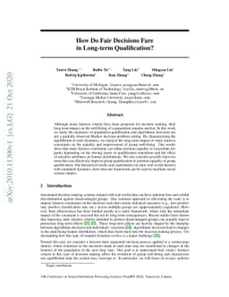 How Do Fair Decisions Fare in Long-term Qualification?