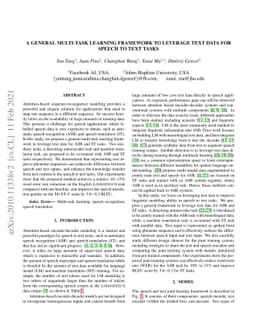 A General Multi-Task Learning Framework to Leverage Text Data for Speech
  to Text Tasks