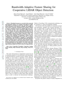 Bandwidth-Adaptive Feature Sharing for Cooperative LIDAR Object
  Detection